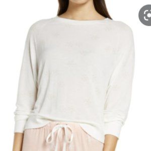 Honeydew Intimates Brushed Jersey Twinkle Snowflake Lounge Top S